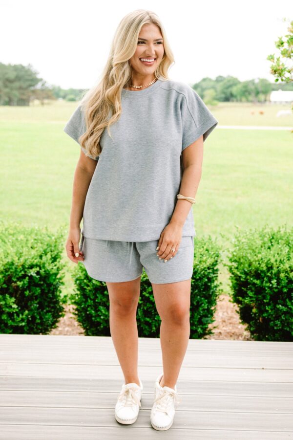 Always The Same Thing Shorts, Heather Gray - Image 2