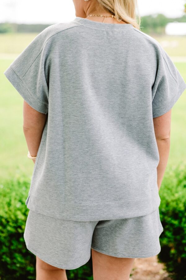 Always The Same Thing Top, Heather Gray - Image 6