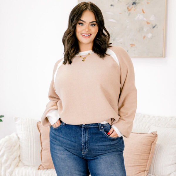 Be Here Now Sweater, Taupe - Image 7