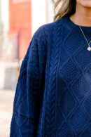 Crossing Channels Sweater, Navy