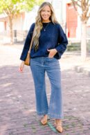 Crossing Channels Sweater, Navy