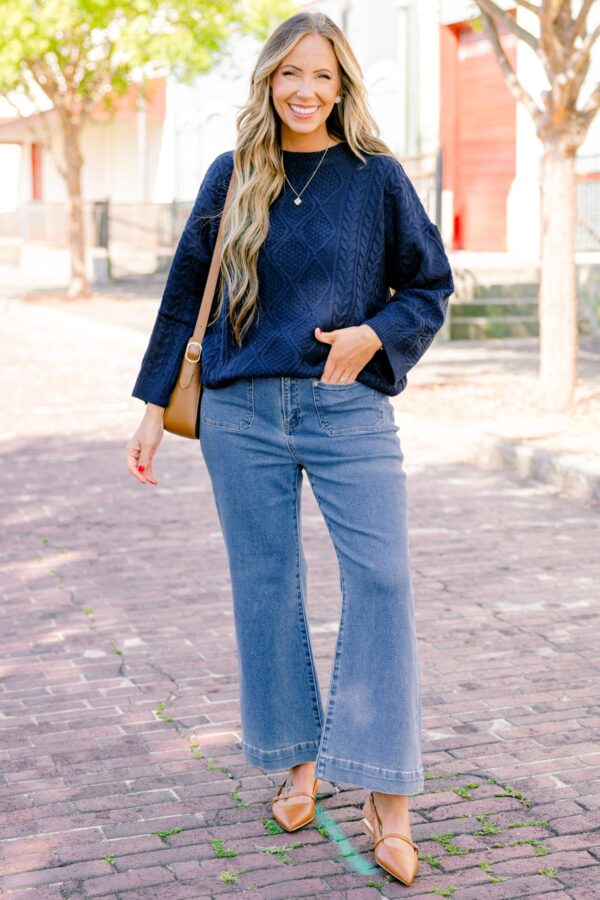 Crossing Channels Sweater, Navy - Image 3