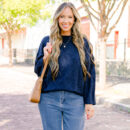 Crossing Channels Sweater, Navy