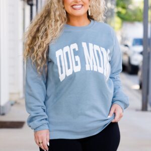 Dog Mom Pullover, Denim