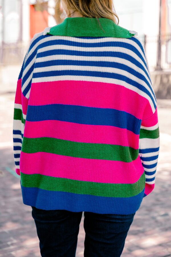 Falling For Fall Sweater, Blue Multi - Image 6