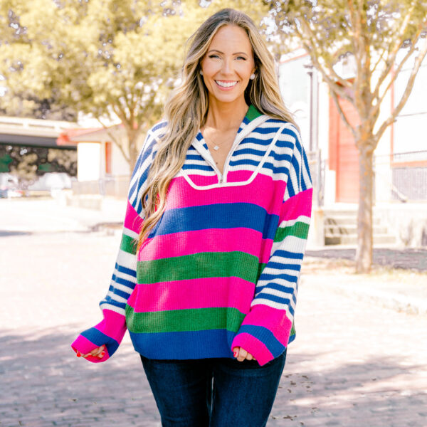 Falling For Fall Sweater, Blue Multi - Image 7