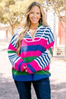 Falling For Fall Sweater, Blue Multi