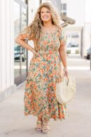 Flowers From The Garden Dress, Peach