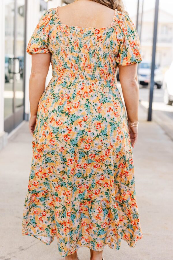 Flowers From The Garden Dress, Peach - Image 6