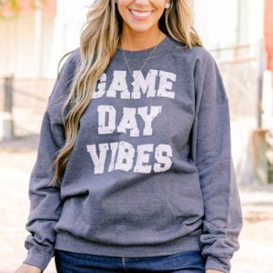 Game Day Vibes Sweatshirt, Deep Heather