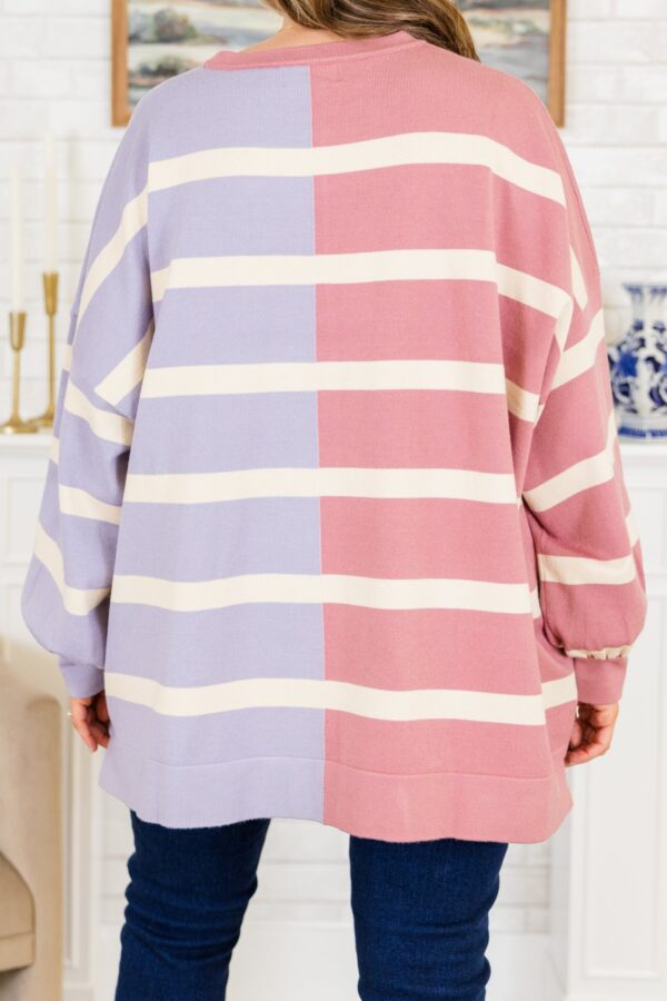Lucky To Be With You Sweater, Pink/Lilac - Image 5