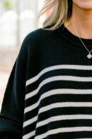 Magically Perfect Sweater, Black Stripe