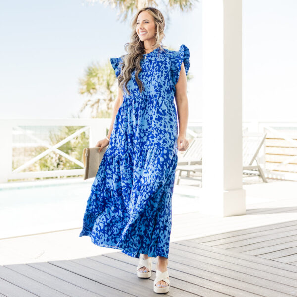Mossy Meadows Maxi Dress, Cobalt - Image 7