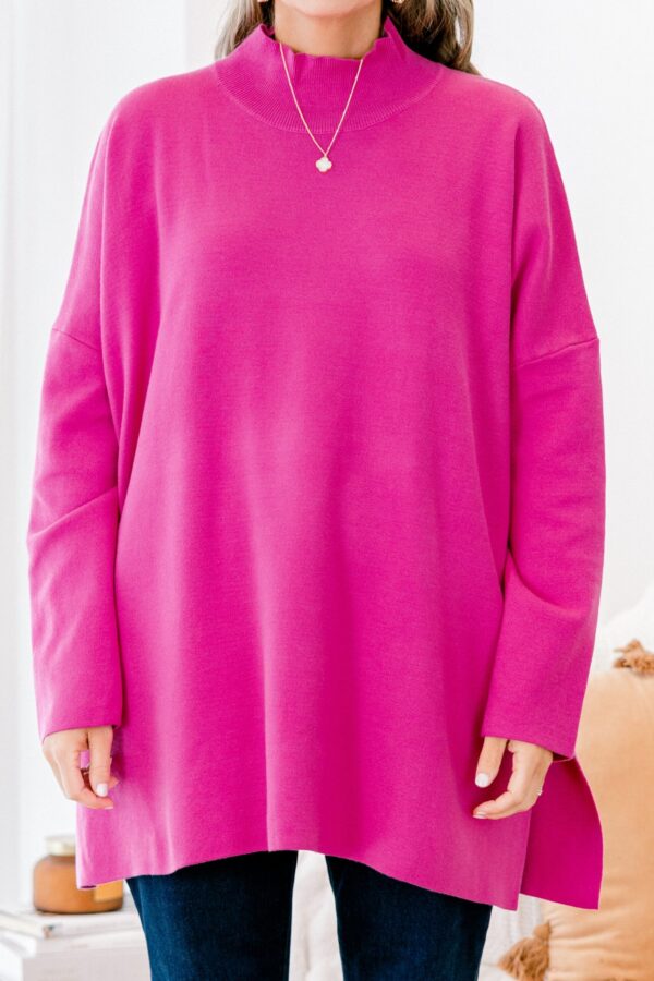 Notting Hill Sweater, Hot Magenta - Image 5
