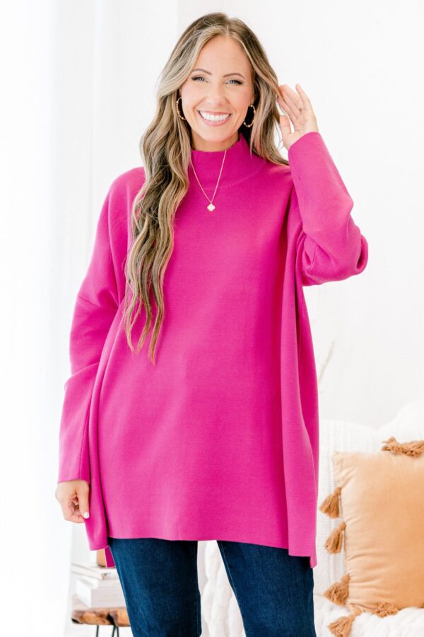 Notting Hill Sweater, Hot Magenta