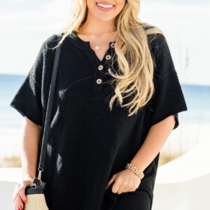 Off In Paradise Sweater Set, Black