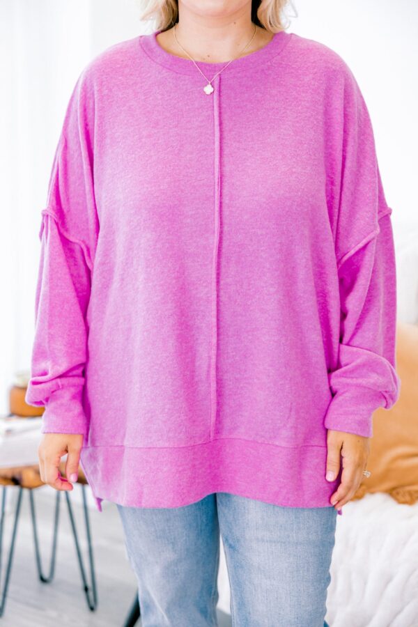 So Comfy Sweater, Bright Mauve - Image 5
