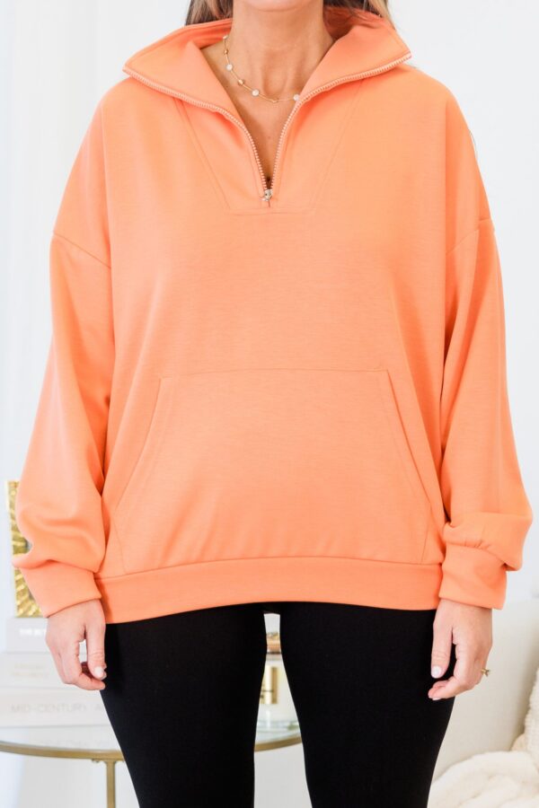 Sporty Chic Pullover, Coral - Image 6