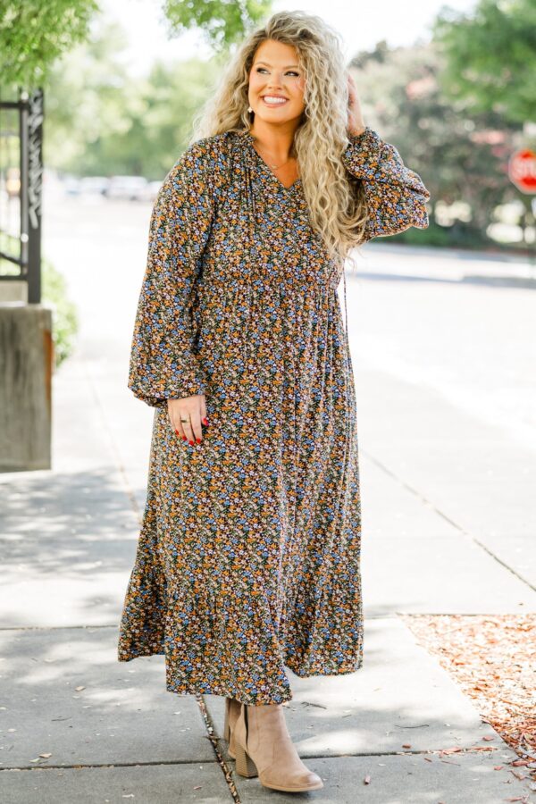 Sunny With A Chance Dress, Navy - Image 4