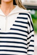 Sweet Stripes Sweater, Taupe