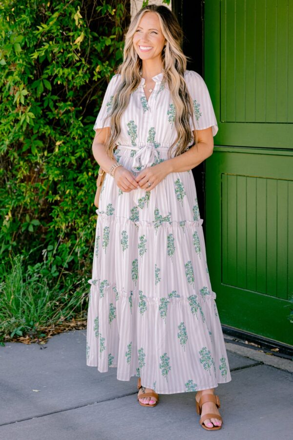 Sweet Thoughts Dress, Beige - Image 2
