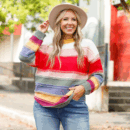 The Playful Sweater, Red Multi