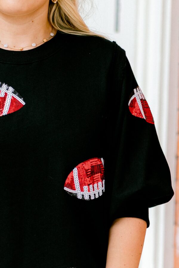 Touchdown Sparkle Top, Black - Image 5