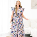 Venetian Garden Dress, Navy