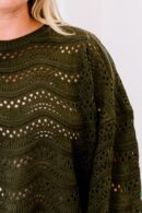 Wavy Comfort Sweater, Green