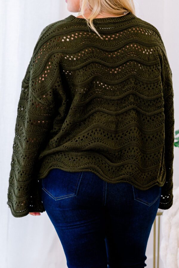 Wavy Comfort Sweater, Green - Image 6