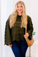 Wavy Comfort Sweater, Green